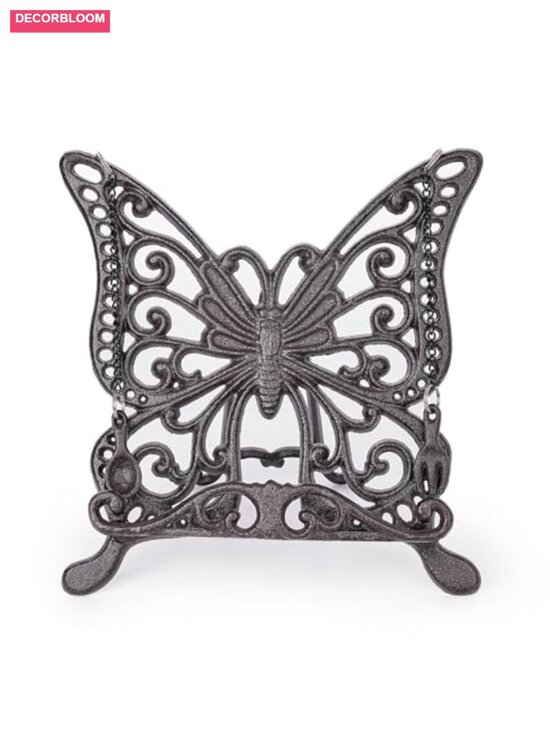 Other - Cast Iron Butterfly Cookbook Stand Rustic Recipe Holder